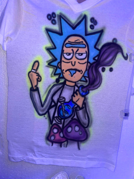 Custom, Rick and Morty converses with shirt